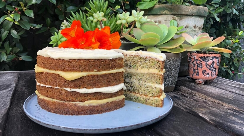 Lime Coconut and Courgette Cake